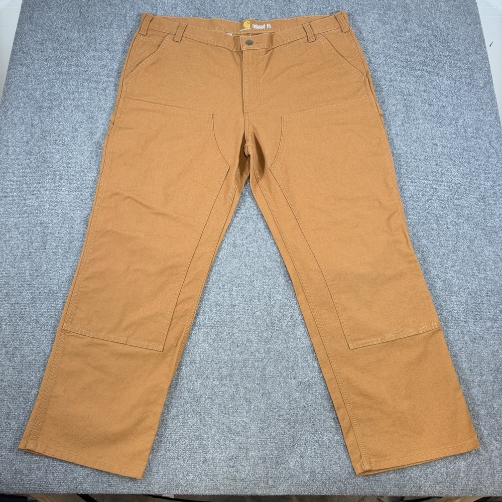Carhartt Pants Mens 42x30 Brown Double Knee Relaxed Fit Carpenter Pockets Work